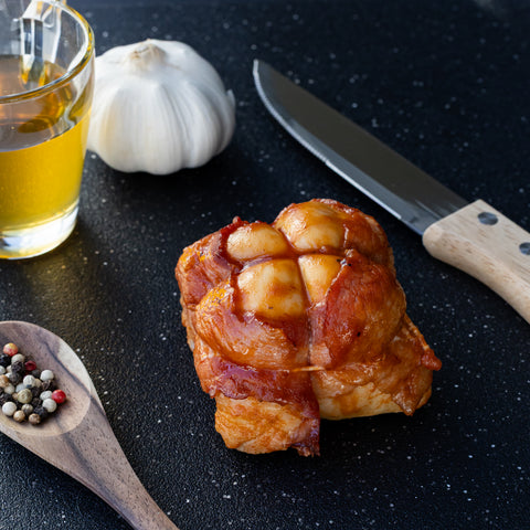 Tournedos de poulet mariné miel et ail