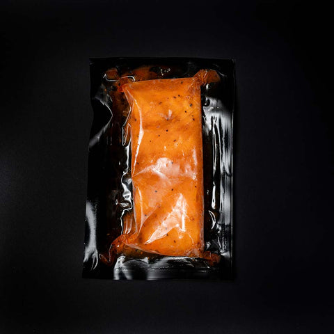 Pavé de saumon mariné, érable et chipotle